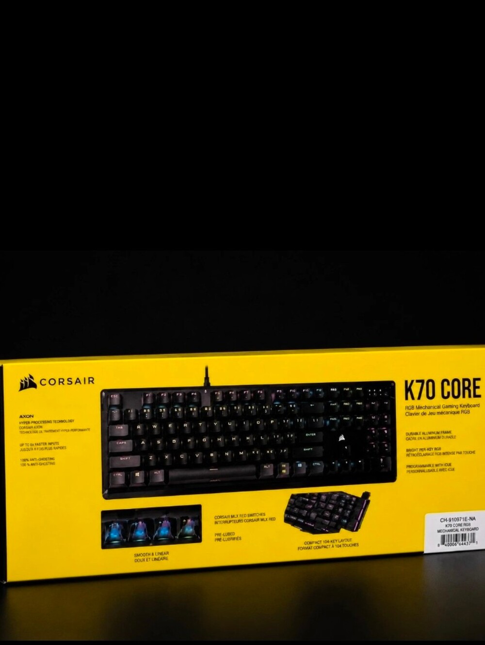 Corsair K70 Core RGB Mechanical Gaming Keyboard - New Sealed